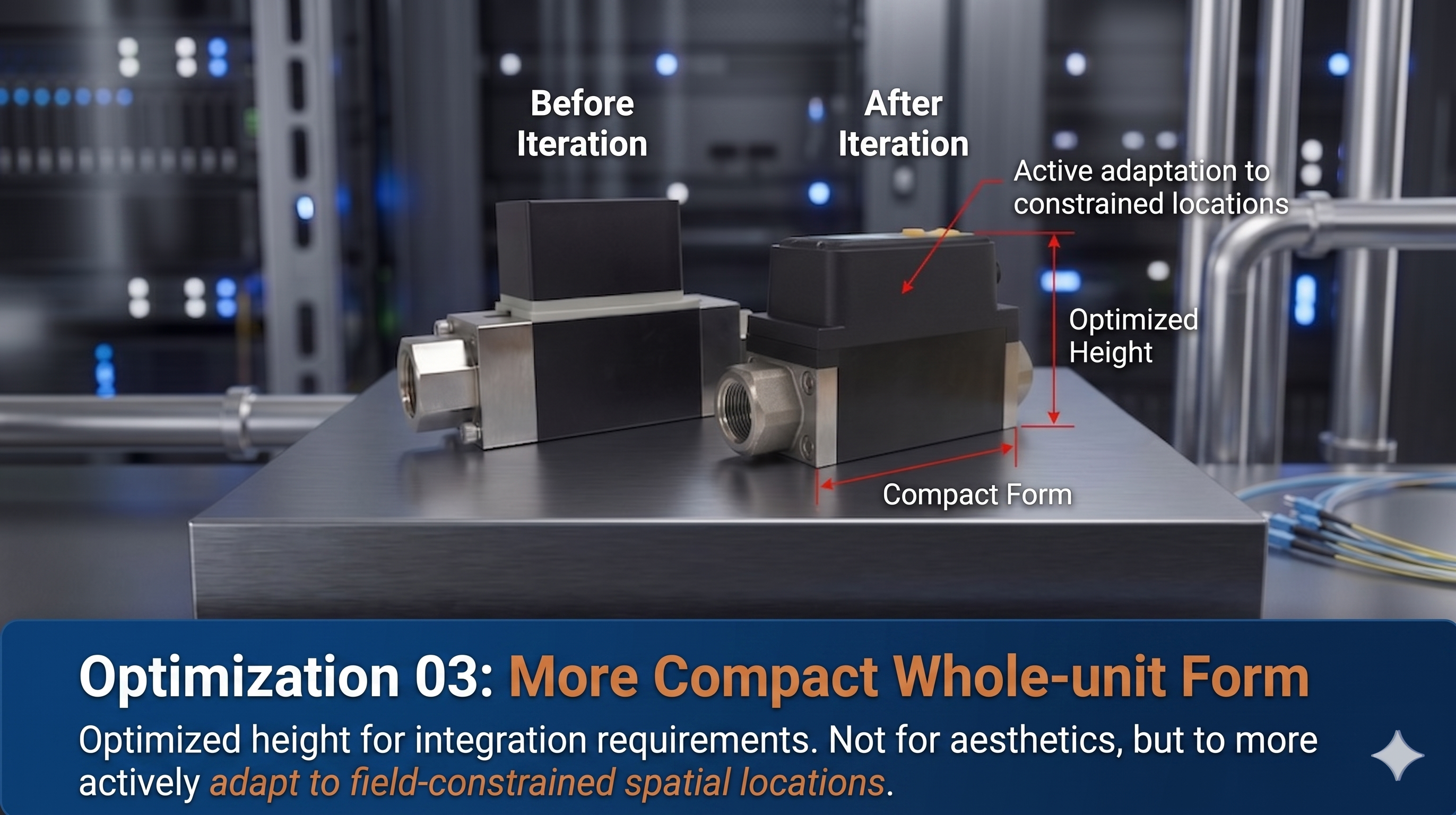 More compact structural design